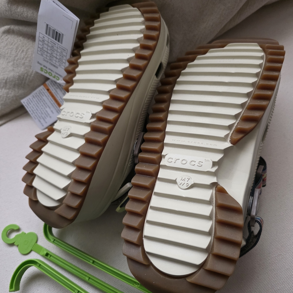 Crocs Classic Hiker Ikat Clog with Multi-Color Strap - Cream - Picture 3 of 7